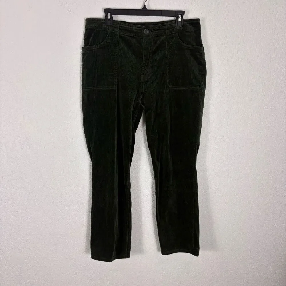 Kut From The Kloth Green Corduroy Bootcut Jeans Size 12